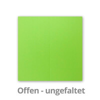 100x Falt-Karten DIN Lang - Hellgrün (Grün) - 10,5 x 21 cm - Blanko Doppelkarten - Klappkarten für Einladungen und Grußkarten zu Weihnachten und Geburtstag