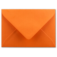 25x Faltkarten SET DIN A6/C6 mit Brief-Umschlägen in Orange - inklusive Einleger - 14,8 x 10,5 cm - Premium Qualität - FarbenFroh