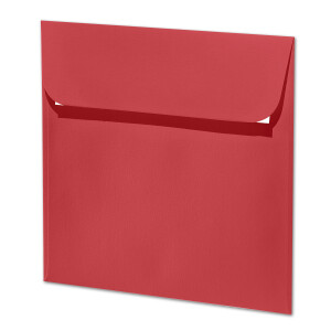 ARTOZ 50x quadratische Briefumschläge rot (Rot) 100 g/m² - 16 x 16 cm - Kuvert ohne Fenster - Umschläge mit Haftklebung