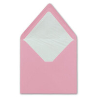50x Briefumschläge Quadratisch 16 x 16 cm Rosa - Umschläge mit weißem Seidenfutter - Kuverts ohne Fenster & mit Nassklebung - Für Einladungskarten zu Hochzeit und Geburtstag