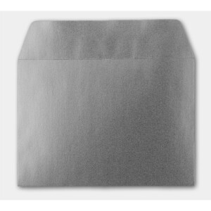 25x Silber-Metallic Brief-Umschläge DIN C6 Format 11,4 x 16,2 cm - Haftklebung - Kuverts ohne Fenster - Weihnachten, Grußkarten & Einladungen