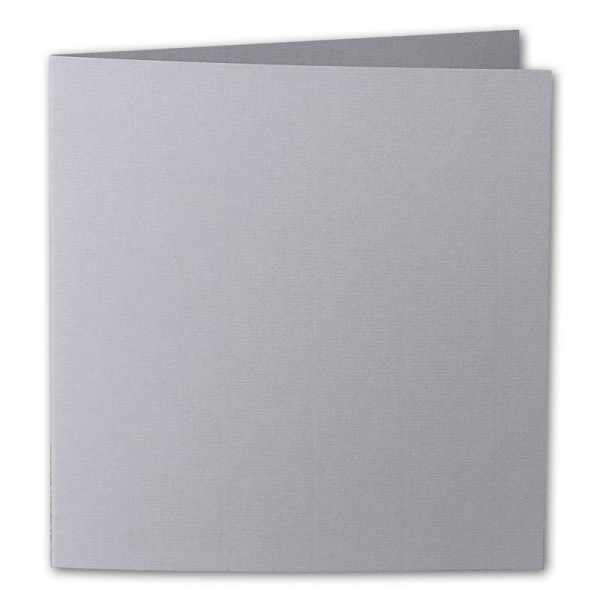 ARTOZ 50x quadratische Faltkarten - Graphit (Grau) - 155 x 155 mm Karten blanko zum Selbstgestalten - 220 g/m² gerippt