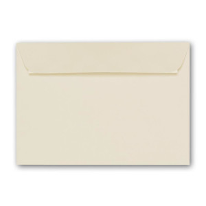 ARTOZ 25x Briefumschläge DIN C6 Chamois (Creme) - 16,2 x 11,4 cm - haftklebend - gerippte Kuverts ohne Fenster - Serie Artoz 1001