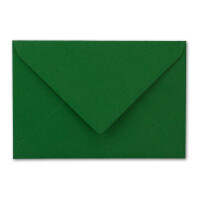 Kuverts Dunkelgrün - 25 Stück - Brief-Umschläge DIN C6 - 114 x 162 mm - 11,4 x 16,2 cm - Nassklebung - matte Oberfläche & Silber-Metallic Fütterung - ohne Fenster - für Einladungen