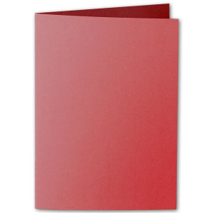 ARTOZ 50x DIN A6 Faltkarten - Rot (Rot) - 105 x 148 mm Karten blanko zum selbstgestalten - 220 g/m² gerippt