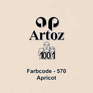 ARTOZ 25x Briefumschläge DIN Lang Apricot 100 g/m² selbstklebend - DL 224x114 mm - Kuvert ohne Fenster - Umschläge mit Haftklebung Abziehstreifen