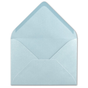 100 Brief-Umschläge - Hell-Blau - DIN C6 - 114 x 162 mm - Kuverts mit Nassklebung ohne Fenster für Gruß-Karten & Einladungen - Serie FarbenFroh