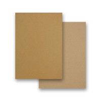50x Vintage Kraftpapier DIN A4 - 21 x 29,7 cm - 280gr natur-braunes Recycling-Papier, ökologisch Bastel-Karton Einzel-Karte