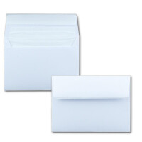 100x Brief-Umschläge DIN C6 in Weiß - gefüttert mit weissem Seiden-Futter - 11,4 x 16,2 cm - Brief-Kuverts für Grußkarten - 100Gramm pro m²- Haftklebung