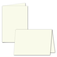 50x faltbares Einlege-Papier für A6 Faltkarten - cremefarben - 143 x 200 mm (100 x 143 mm gefaltet) -  hochwertig mattes Papier von GUSTAV NEUSER