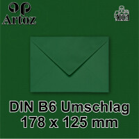 ARTOZ 25x DIN C4 Umschläge mit Haftklebung - ungefüttert 324 x 229 mm Tannengrün (Grün) Briefumschläge ohne Fenster - Serie 1001