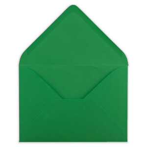 50x Brief-Umschläge in Dunkel-Grün - 80 g/m² - Kuverts in DIN B6 Format 12,5 x 17,6 cm - Nassklebung ohne Fenster