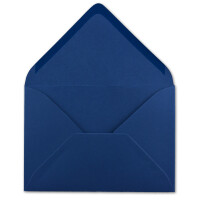 75 Brief-Umschläge - Nachtblau / Dunkel-Blau - DIN C6 - 114 x 162 mm - Kuverts mit Nassklebung ohne Fenster für Gruß-Karten & Einladungen - Serie FarbenFroh