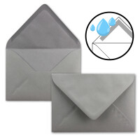 75 Brief-Umschläge - Graphit / Dunkel-Grau - DIN C6 - 114 x 162 mm - Kuverts mit Nassklebung ohne Fenster für Gruß-Karten & Einladungen - Serie FarbenFroh