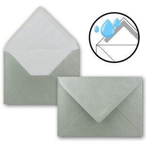 75 Brief-Umschläge - Silber Metallic - DIN C6 - 114 x 162 mm - Kuverts mit Nassklebung ohne Fenster für Gruß-Karten & Einladungen - Serie FarbenFroh