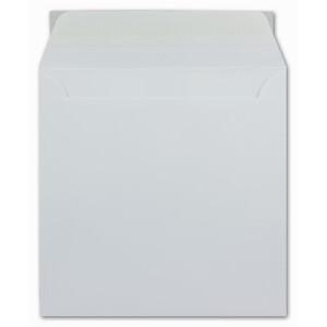 250 Briefumschläge in Weiß - quadratische Kuverts 16 x 16 cm - Starke Qualität - 120 Gramm/m² - Haftklebung - ohne Fenster