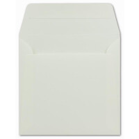 75 Briefumschläge in Creme - quadratische Kuverts 16 x 16 cm - Starke Qualität - 120 Gramm/m² - Haftklebung - ohne Fenster