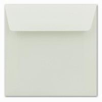 100 Briefumschläge in Creme - quadratische Kuverts 16 x 16 cm - Starke Qualität - 120 Gramm/m² - Haftklebung - ohne Fenster