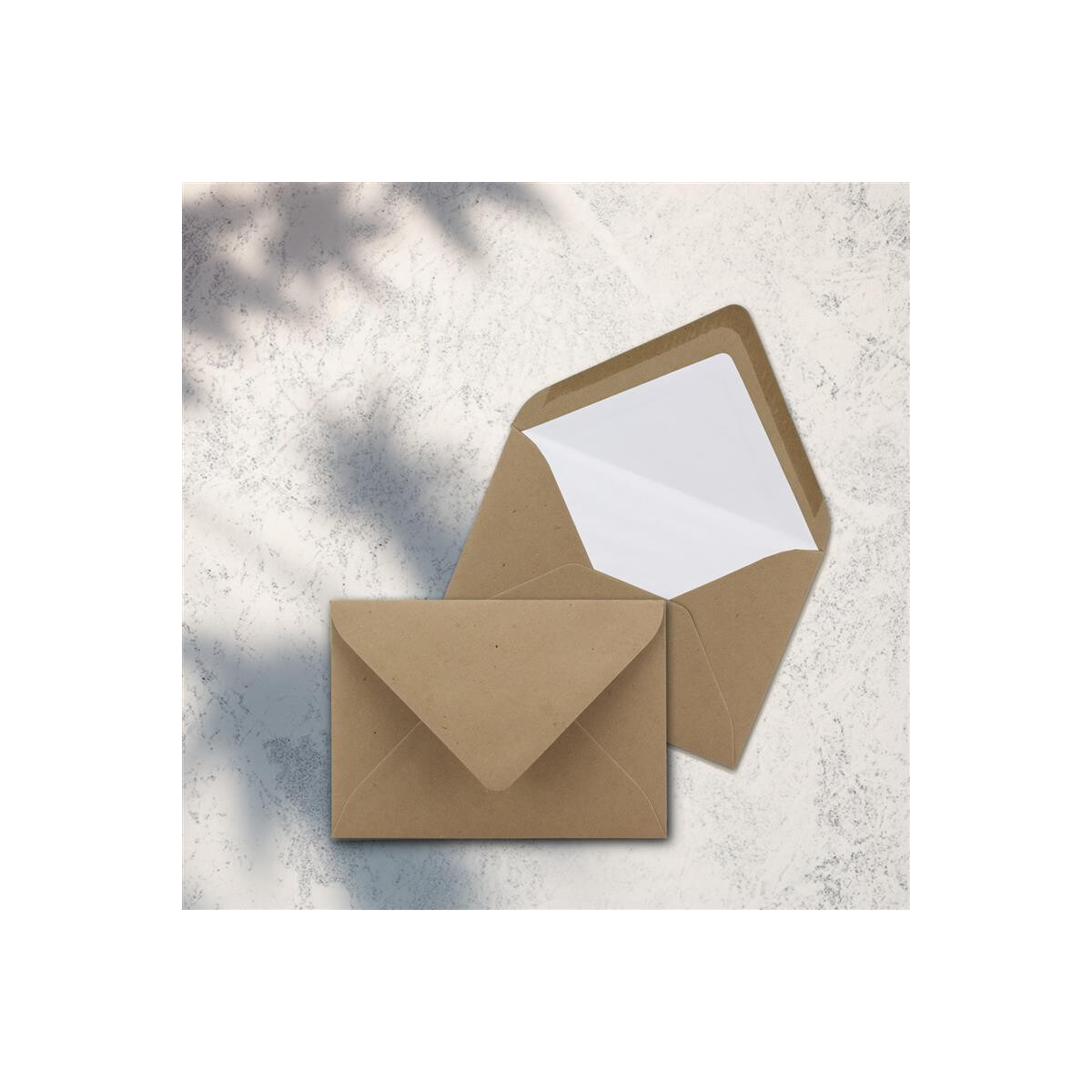 25 Sand-Braun Kraftpapier-Umschläge DIN C6 ohne Fenster ÖKO recycelte Kuverts