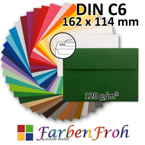 25 Briefumschläge C6  16,2x11,4 cm Haftklebend weiß Deutsche Post 