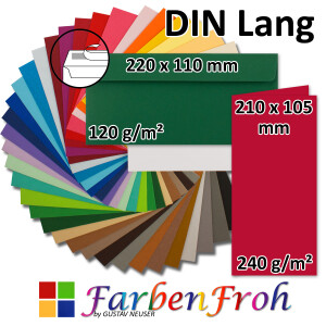 NEUSER FarbenFroh Faltkarten-SET DIN Lang mit...