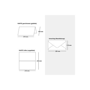 25x Faltkarten-Set mit Briefumschlägen DIN Lang in Rosenrot (Rot) - 21 x 10,5 cm - Blank Klappkarten und Umschläge für Einladungen und Grüße zu Geburtstag und Hochzeit