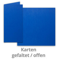 200x Faltkarten-Set mit Briefumschlägen DIN Lang in Royalblau (Blau) - 21 x 10,5 cm - Blank Klappkarten und Umschläge für Einladungen und Grüße zu Geburtstag und Hochzeit