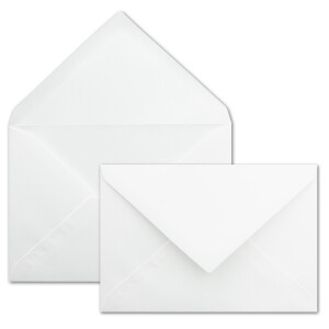 500 Stück - Briefumschläge DIN C5 Weiß - 16,1 x 22,8 cm - mit Nassklebung und spitzer Verschlussklappe, 90 g/m² - Glatte und matte Oberfläche mit angenehmer Haptik