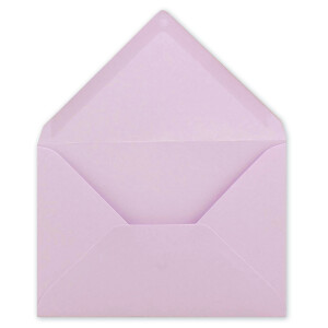 100 Brief-Umschläge - Lila - DIN C6 - 114 x 162 mm - 120 g/m² - Kuverts mit Nassklebung ohne Fenster für Gruß-Karten & Einladungen - Serie FarbenFroh