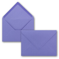 75 Brief-Umschläge - Violett - DIN C6 - 114 x 162 mm - Kuverts mit Nassklebung ohne Fenster für Gruß-Karten & Einladungen - Serie FarbenFroh