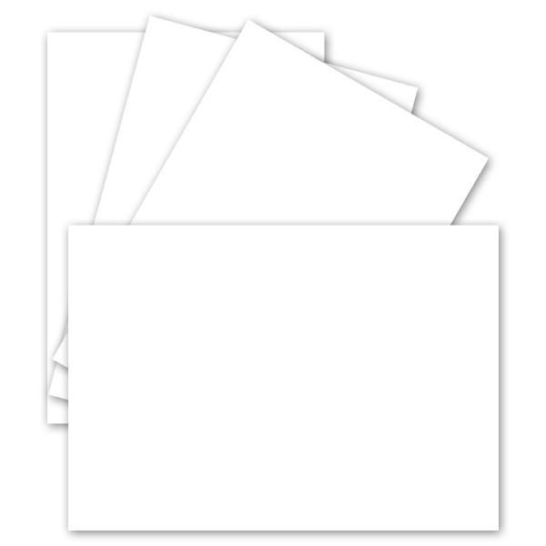 25 Einzel-Karten DIN A6 - 10,5 x 14,8 cm - 240 g/m² - Hochweiß  - Tonkarton - Bastelpapier - Bastelkarton- Bastel-karten - blanko Postkarten