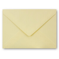 50 Brief-Umschläge - Vanille-Creme - DIN C6 - 114 x 162 mm - Kuverts mit Nassklebung ohne Fenster für Gruß-Karten & Einladungen - Serie FarbenFroh