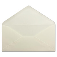 500x Briefumschläge DIN Lang - 11 x 22 cm - Nassklebung - Farbe: Creme - 80 Gramm pro m² - ohne Fenster