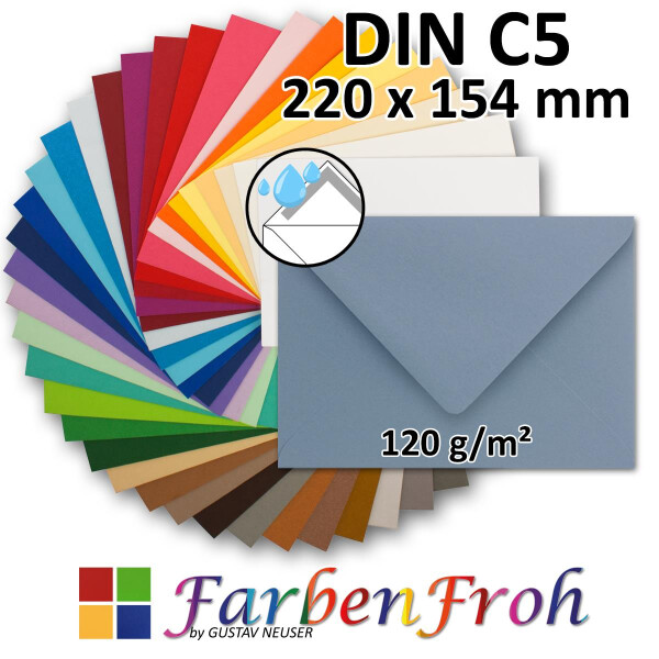 25x Vintage Kraftpapier Faltkarten Mit Umschlägen – DIN A5, Braun, Recycling, Blanko, NEUSER PAPIER
