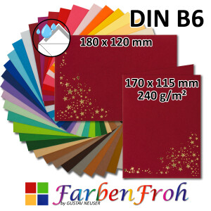 NEUSER Farbenfroh SETS DIN B6 Doppelkarten mit...