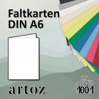 ARTOZ Serie 1001 - DIN A6 Faltkarte mit Egoutteur-Rippung - 10,5 x 14,8 cm - 220 g/m²