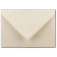 200x Brief-Umschläge in Vanille - 80 g/m² - Kuverts in DIN B6 Format 12,5 x 17,6 cm - Nassklebung ohne Fenster