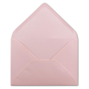 300x Brief-Umschläge in Rosa - 80 g/m² - Kuverts in DIN B6 Format 12,5 x 17,6 cm - Nassklebung ohne Fenster