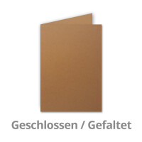 Faltkarten SET mit Brief-Umschlägen DIN A6 / C6 in Kastanienbraun - 25 Sets - 14,8 x 10,5 cm - Premium Qualität - Serie FarbenFroh