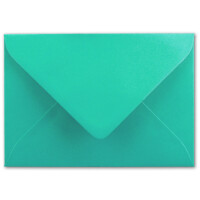 150 Brief-Umschläge - Pazifik-Blau - DIN C6 - 114 x 162 mm - Kuverts mit Nassklebung ohne Fenster für Gruß-Karten & Einladungen - Serie FarbenFroh