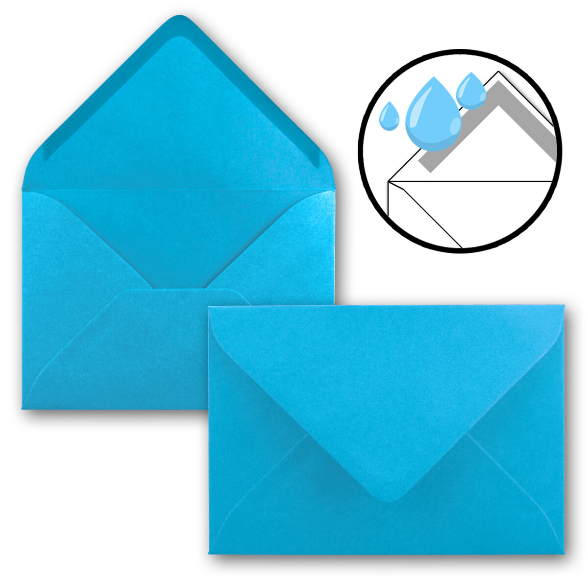 Din C6 Farbe 500 farbige Briefumschläge blau 
