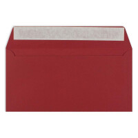 75 Brief-Umschläge DIN Lang - Dunkel-Rot - 110 g/m² - 11 x 22 cm - sehr formstabil - Haftklebung - Qualitätsmarke: FarbenFroh by GUSTAV NEUSER
