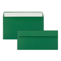 300 Brief-Umschläge DIN Lang - Dunkel-Grün - 110 g/m² - 11 x 22 cm - sehr formstabil - Haftklebung - Qualitätsmarke: FarbenFroh by GUSTAV NEUSER