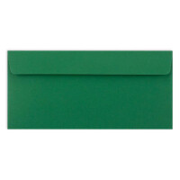 300 Brief-Umschläge DIN Lang - Dunkel-Grün - 110 g/m² - 11 x 22 cm - sehr formstabil - Haftklebung - Qualitätsmarke: FarbenFroh by GUSTAV NEUSER