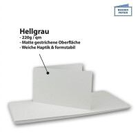 75x Falt-Karten DIN A6 Langdoppel-Karten - Hellgrau -10,5 x 14,8 cm - blanko quer-doppelte Faltkarten - FarbenFroh by Gustav Neuser®