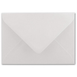 250x Brief-Umschläge Format B6 - Natur-Weiß- 12 x 17,5 cm - Nassklebung mit spitzer Klappe - 110 g/m² - Einladungs-Kuverts