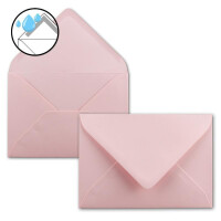 75x Briefumschläge B6 - 17,5 x 12,5 cm - Rosa - Nassklebung mit spitzer Klappe - 120 g/m² - Für Hochzeit, Gruß-Karten, Einladungen