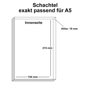 Hochwertige Aufbewahrungs- und Geschenkboxen - 1 Stück- DIN A5 - weiss bezogen - 215 x 154 x 19 mm