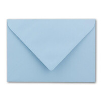100x Kuverts in Hellblau - Brief-Umschläge in DIN B6 - 12,5 x 17,6 cm geripptes Papier - hochwertiges Seidenfutter für Weihnachten & festliche Anlässe