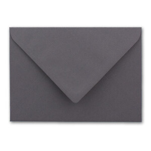 100x Kuverts in Granit-Grau - Brief-Umschläge in DIN B6 - 12,5 x 17,6 cm geripptes Papier - weißes Seidenfutter für Weihnachten & festliche Anlässe